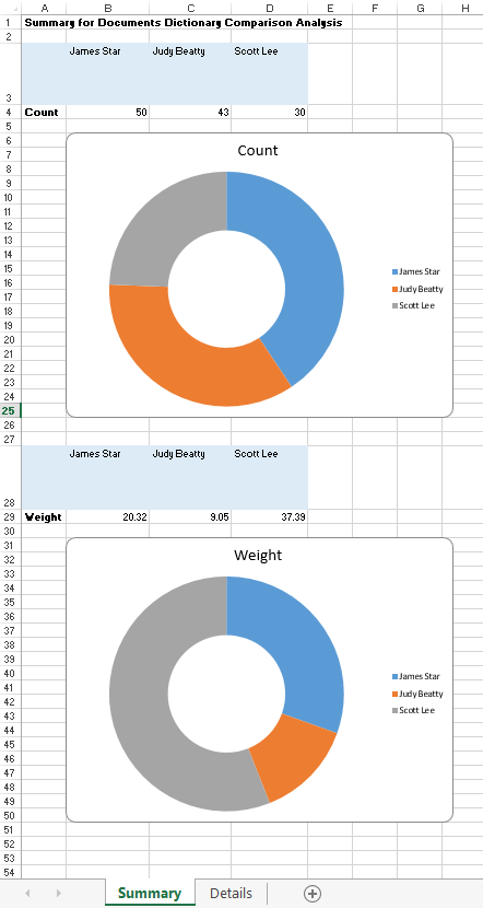 Image of the Results Concept Excel Report